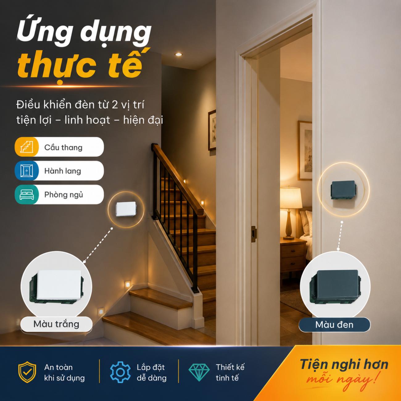Công tắc C 2 chiều Panasonic Wide Series WEV5002SW